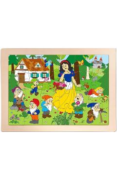 Imaginea produsului 'Puzzle din lemn: Albă ca Zăpadpă'