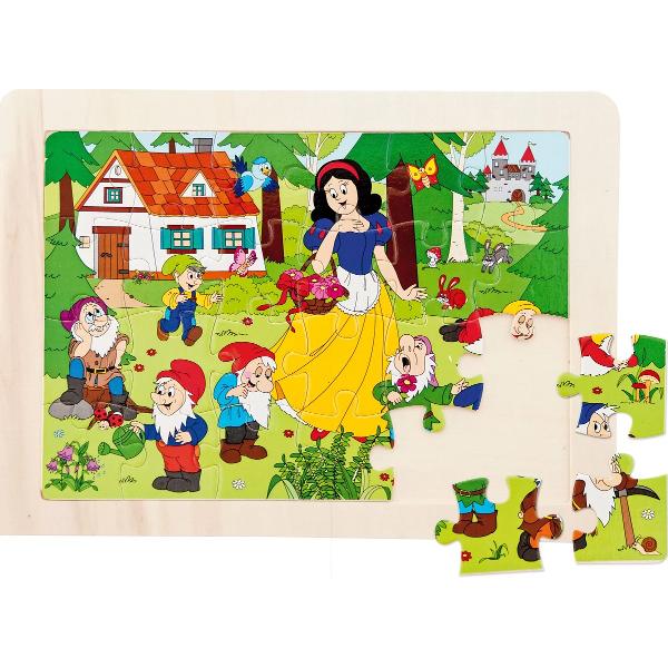 Puzzle din lemn: Alba ca Zapada