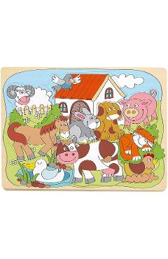 Imaginea produsului 'Puzzle din lemn: Animale de la ferma'