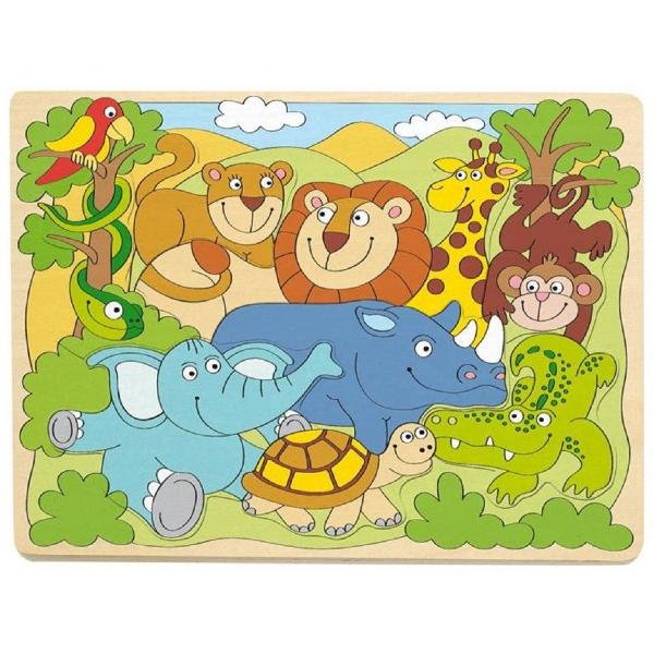 Puzzle din lemn: Animale din Africa