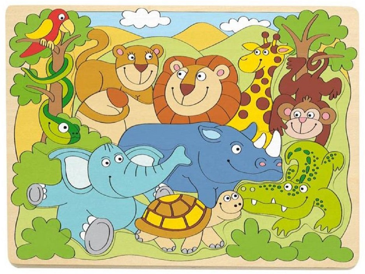 Imaginea produsului 'Puzzle din lemn: Animale din Africa'