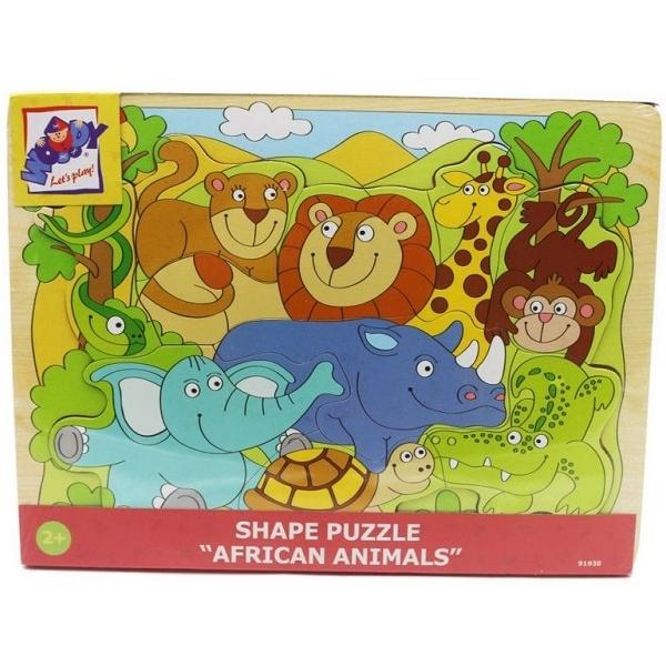 Puzzle din lemn: Animale din Africa