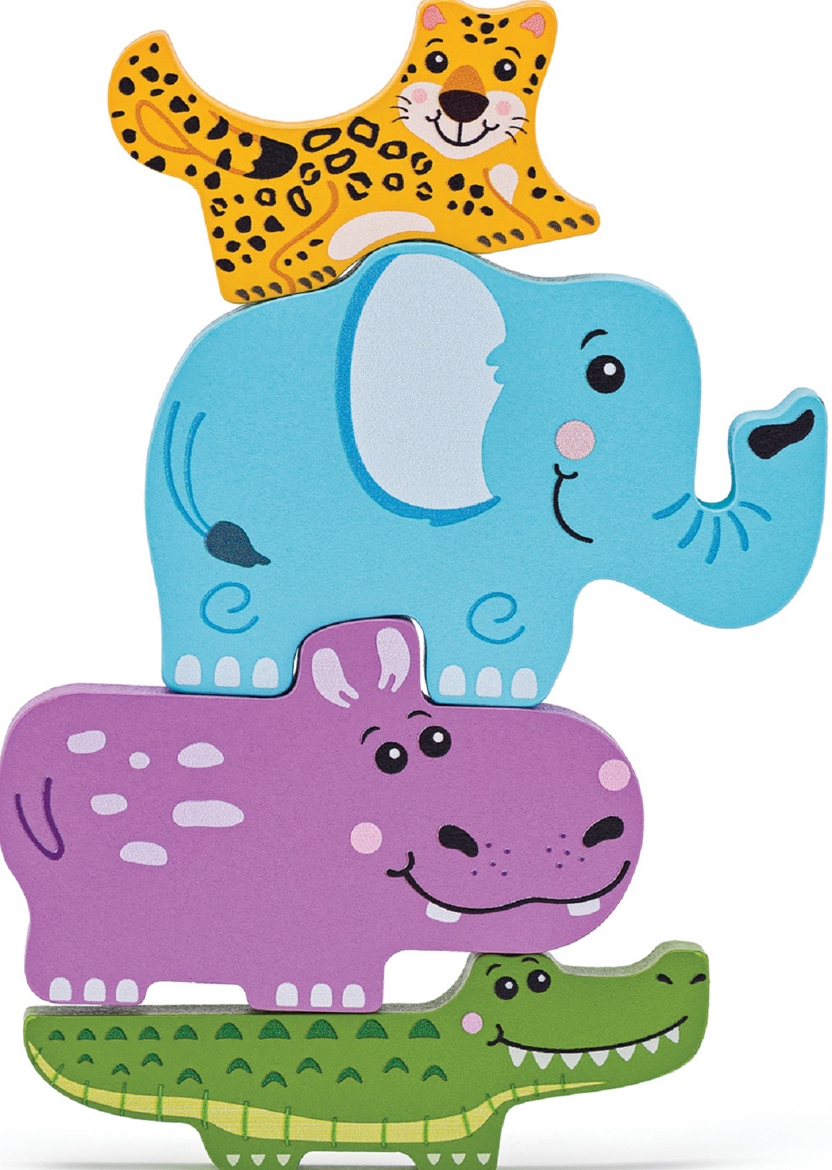 Imaginea produsului 'Puzzle 3D din lemn: Forme de animale'