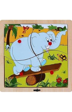 Imaginea produsului 'Puzzle din lemn: Elefant'