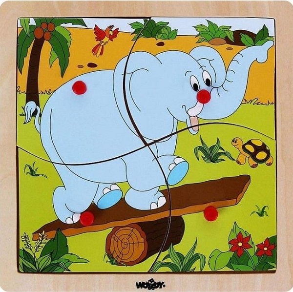 Imaginea produsului 'Puzzle din lemn: Elefant'