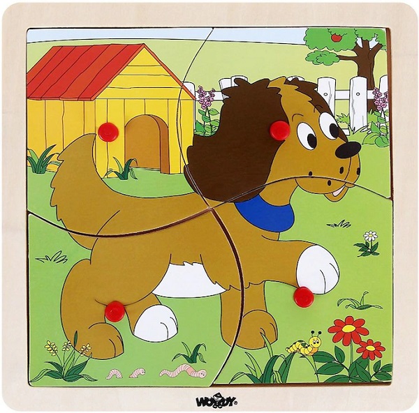 Imaginea produsului 'Puzzle din lemn: Cățel'