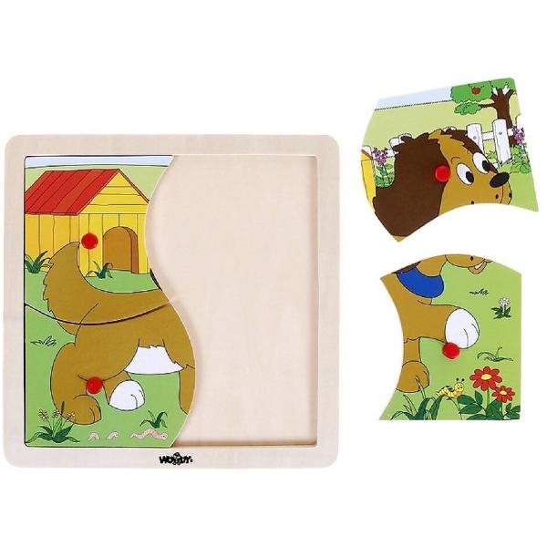Puzzle din lemn: Catel