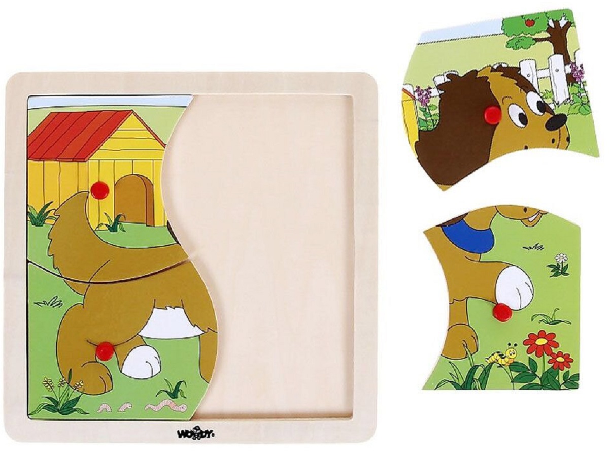 Imaginea produsului 'Puzzle din lemn: Cățel'