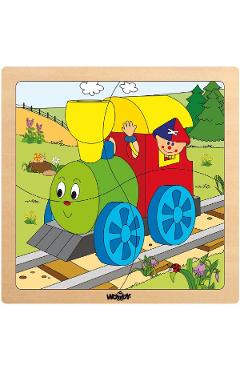 Imaginea produsului 'Puzzle din lemn: Locomotivă'