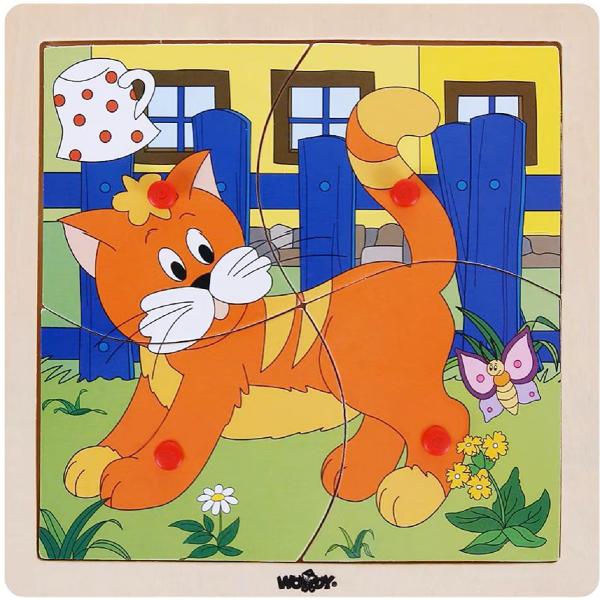 Puzzle din lemn: Pisica