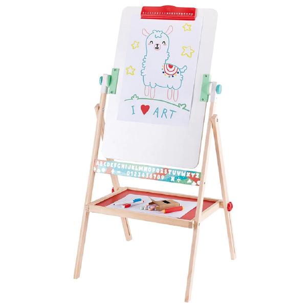 Sevalet plat pliabil cu tabla alba si accesorii