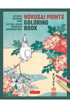Coperta cărții 'Hokusai Prints Coloring Book - Katsushika|tuttle Studio Hokusai'
