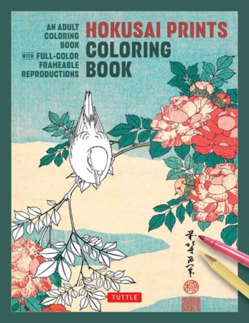 Coperta cărții 'Hokusai Prints Coloring Book - Katsushika|tuttle Studio Hokusai'