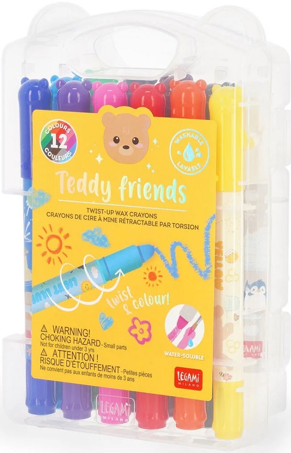 Imaginea produsului 'Set 12 creioane cerate: Teddy Friends'