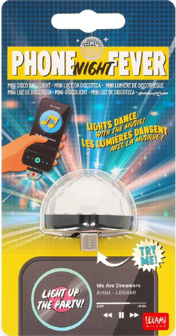 Imaginea produsului 'Accesoriu telefon: Mini Disco Ball'