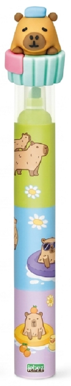 Imaginea produsului 'Mini evidențiator 3 în 1. Capybara maro cu carte pe cap'