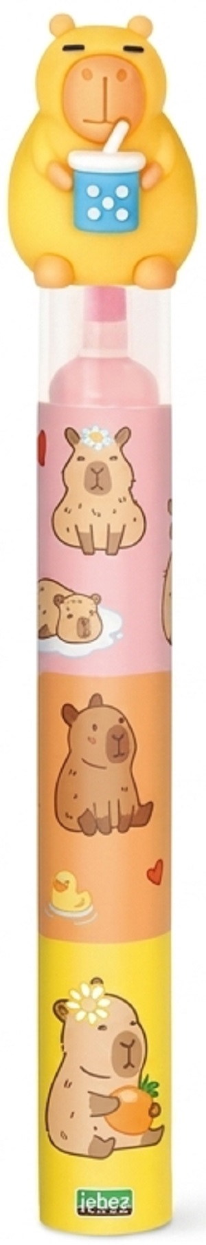 Imaginea produsului 'Mini evidențiator 3 în 1. Capybara galben cu pahar albastru'