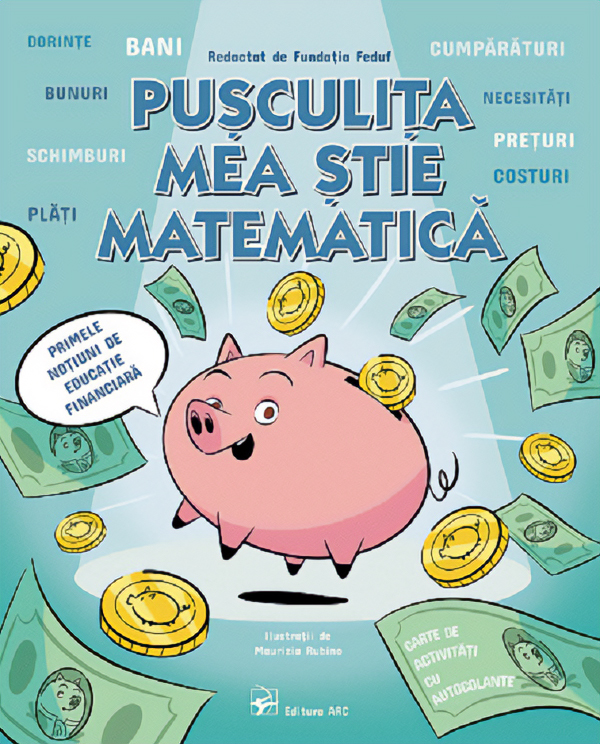 Coperta cărții 'Pușculița mea știe matematică'
