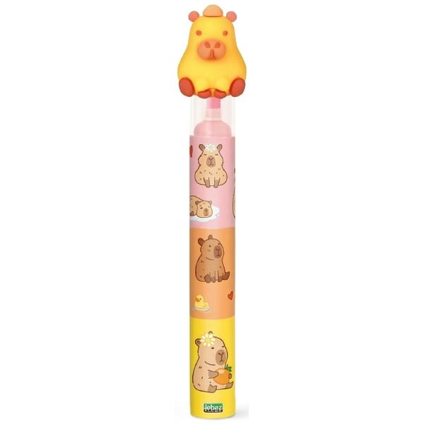 Mini evidentiator 3 in 1. Capybara galben cu palarie