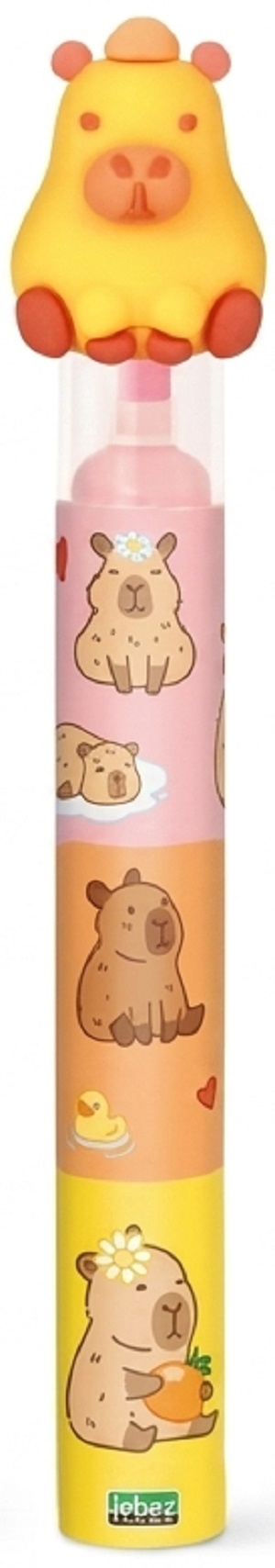 Imaginea produsului 'Mini evidențiator 3 în 1. Capybara galben cu pălărie'