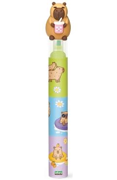Imaginea produsului 'Mini evidențiator 3 în 1. Capybara maro cu pahar roz'