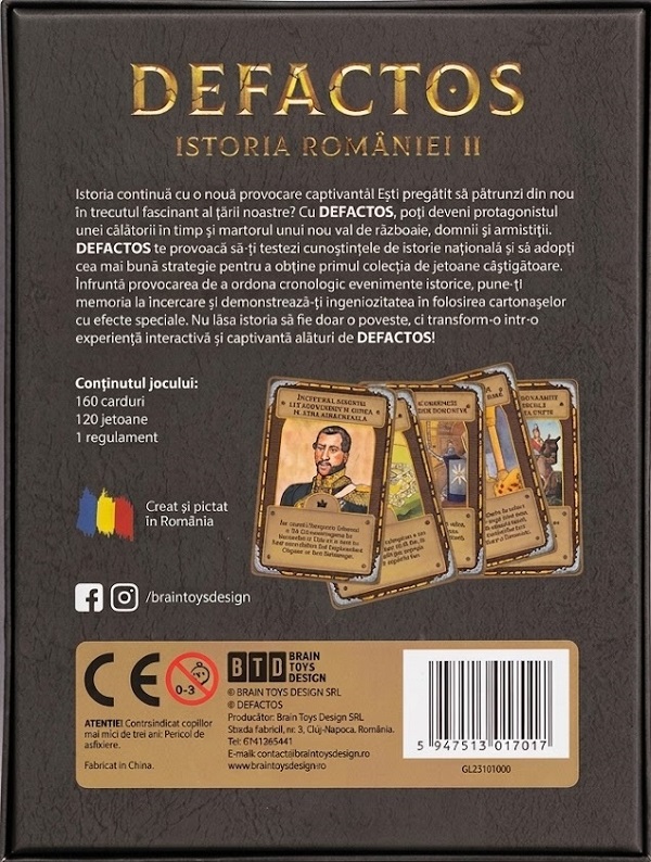 Imaginea produsului 'Joc de societate: Defactos. Istoria României II'