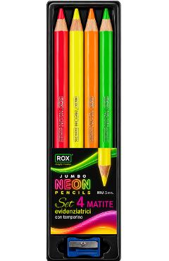 Imaginea produsului 'Set 4 creioane jumbo neon'