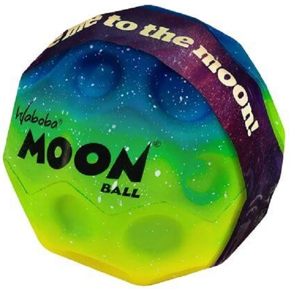 Imaginea produsului 'Mingea hiperelastică: Waboba Moon Ball. Albastru-verde-galben'