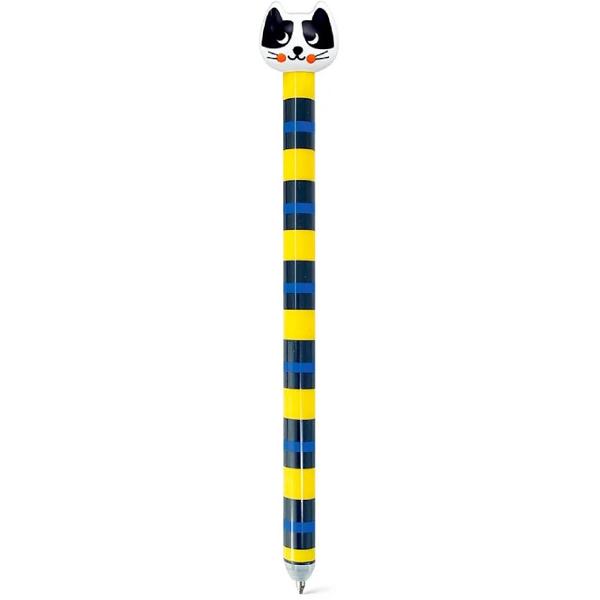 Pix cu stergere. Upsy Tails Cat: Pisica alb-negru cu dungi