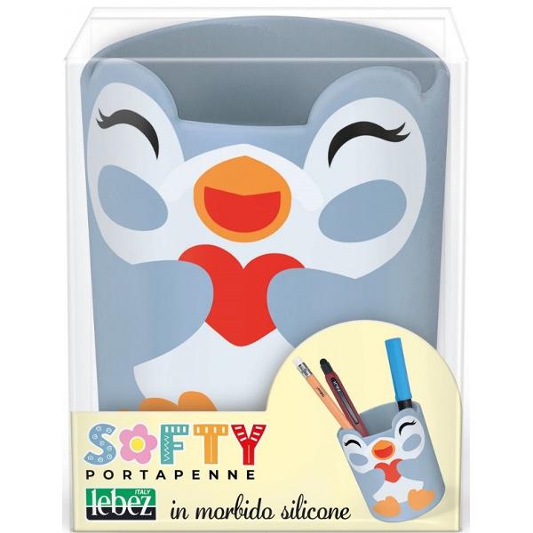 Suport creioane din silicon. Softy bleu
