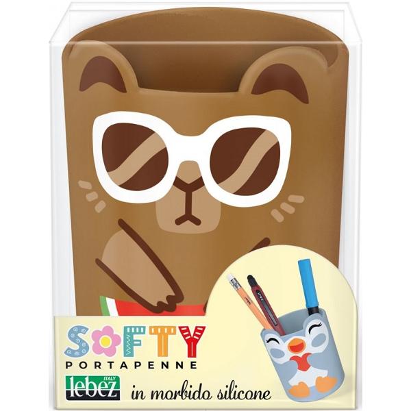 Suport creioane din silicon. Softy maro