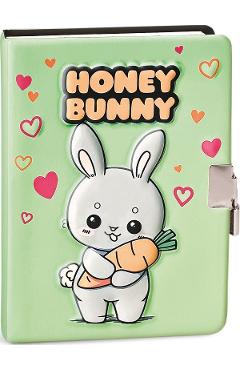 Imaginea produsului 'Jurnal 3D cu lacăt: Honey Bunny'