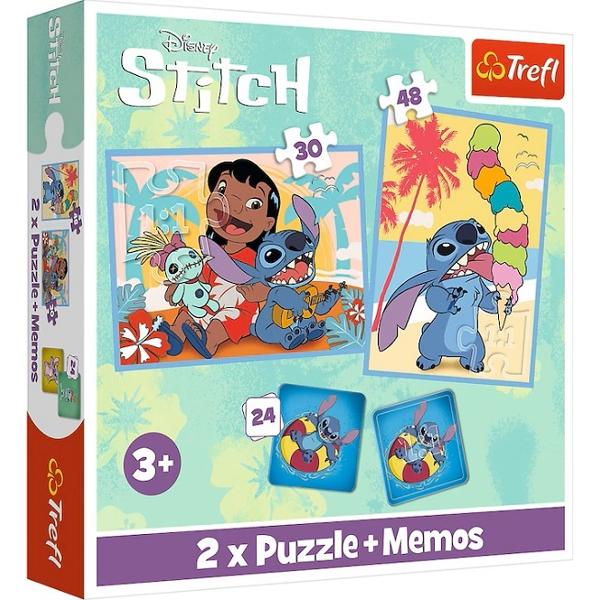 Puzzle 2 in 1 + Memos. Disney Stitch