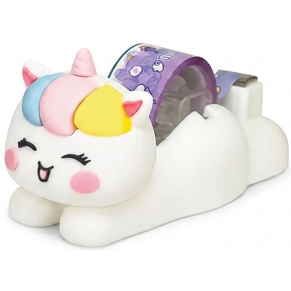 Dispenser banda adeziva Magic Unicorns. Unicorn roz