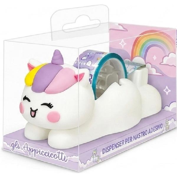 Dispenser banda adeziva Magic Unicorns. Unicorn mov