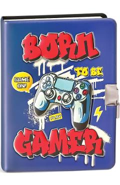 Imaginea produsului 'Jurnal 3D cu lacăt: Burn to be gamer'