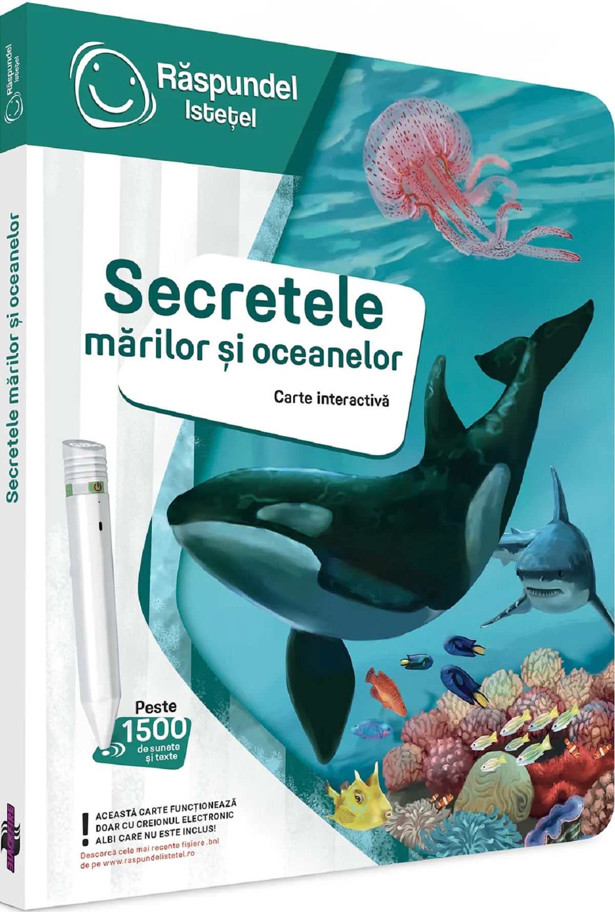 Coperta cărții 'Carte interactivă: Răspundel Istățel. Secretele mărilor și oceanelor'