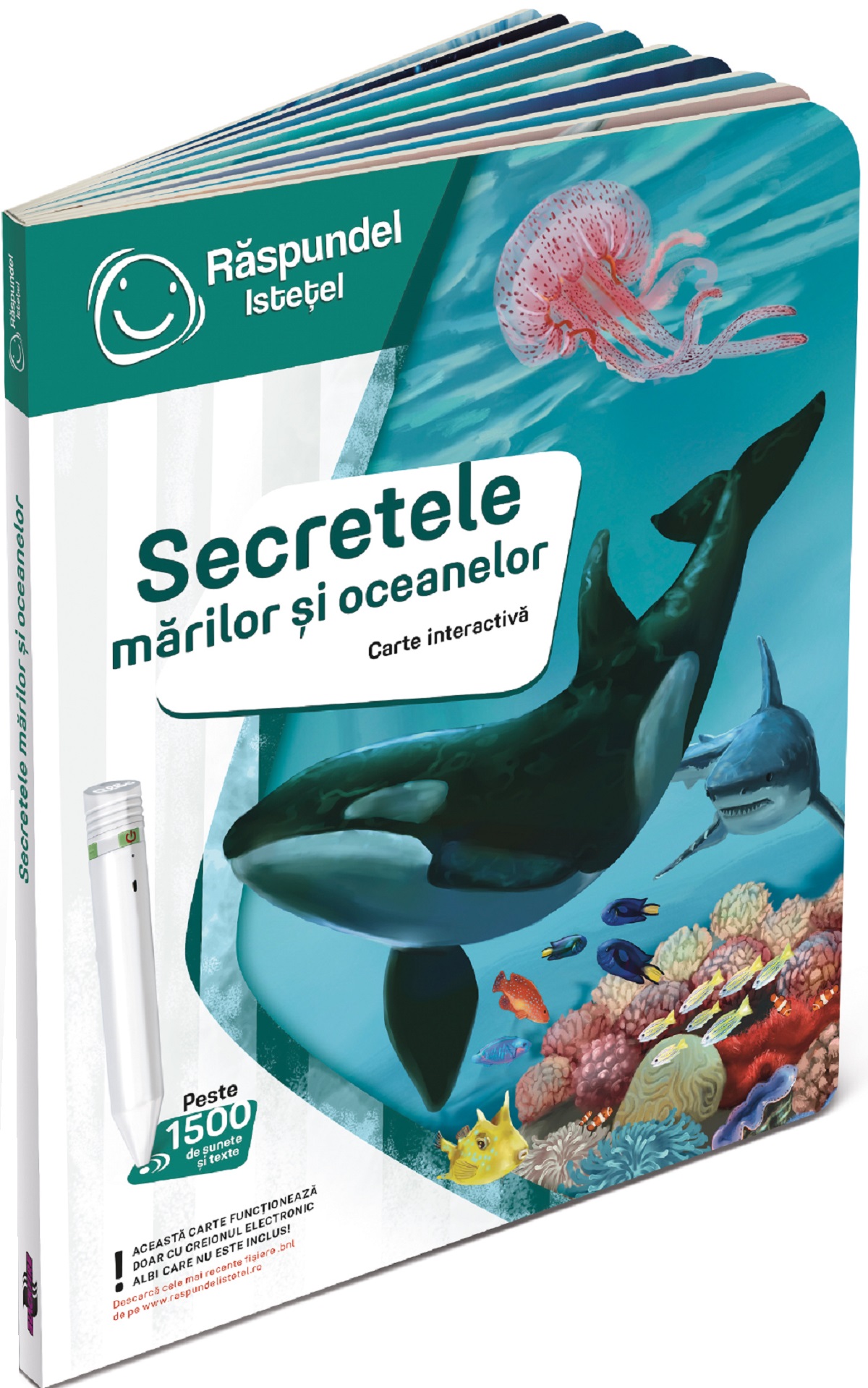 Coperta cărții 'Carte interactivă: Răspundel Istățel. Secretele mărilor și oceanelor'