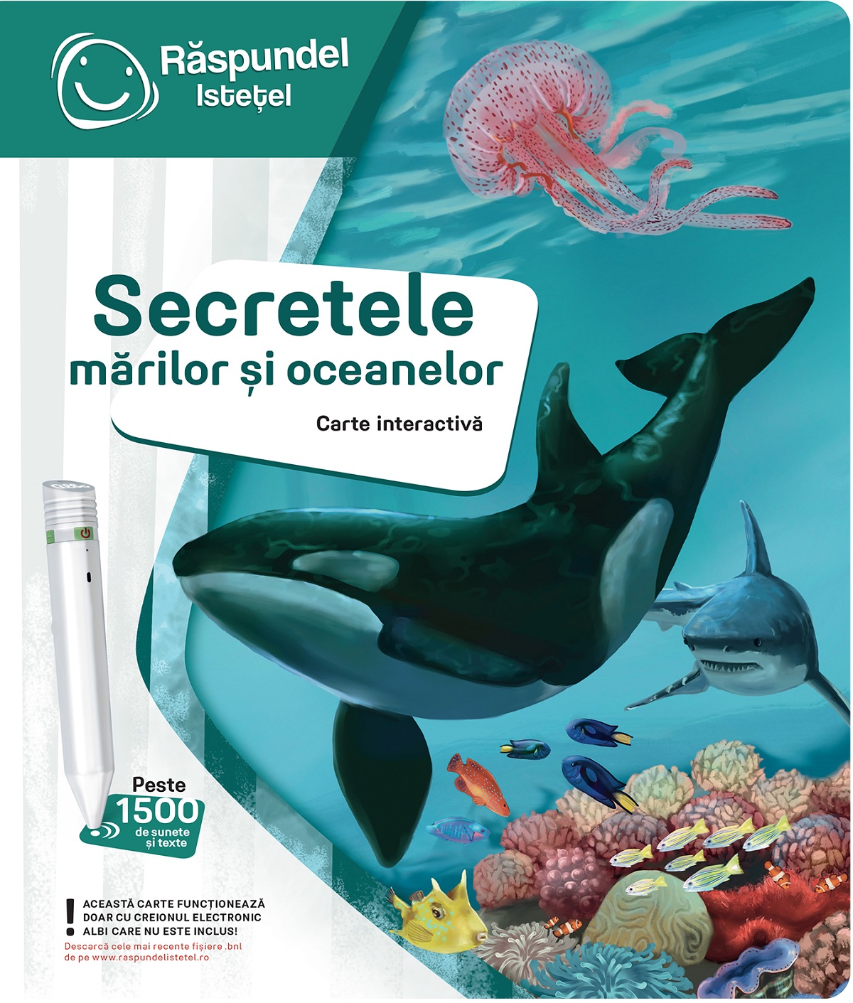Coperta cărții 'Carte interactivă: Răspundel Istățel. Secretele mărilor și oceanelor'