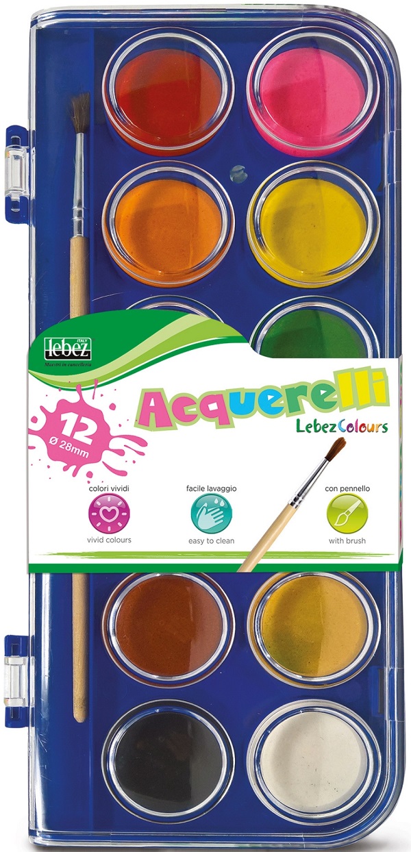 Imaginea produsului 'Set acuarele 12 culori cu pensula inclusa'