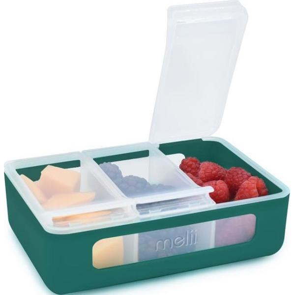 Cutie snack: 3 compartimente. Pine Green