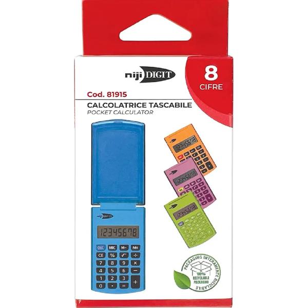 Calculator de buzunar 8 Digits. Portocaliu