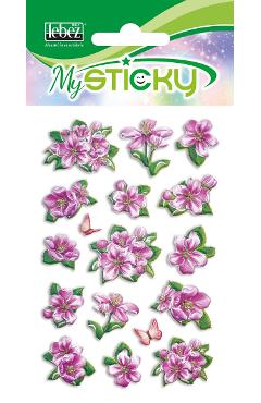 Imaginea produsului 'Stickere decorative. My sticky 3D. Flori roz cu alb'