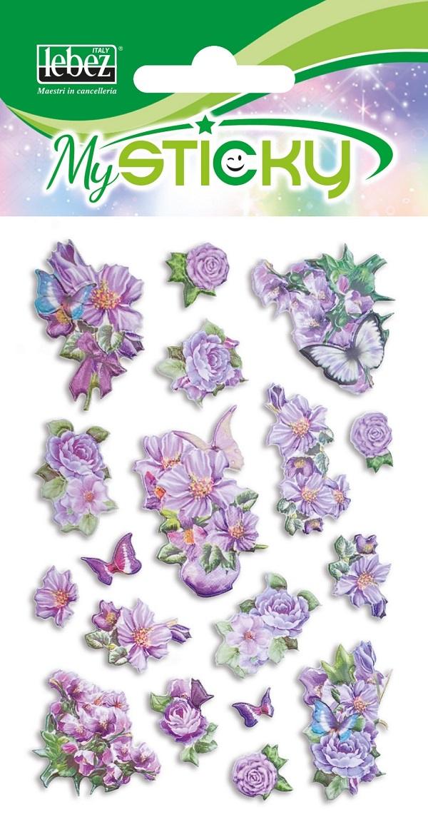 Imaginea produsului 'Stickere decorative. My sticky 3D. Flori mov'