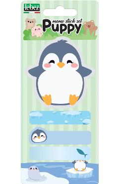 Imaginea produsului 'Set de 20 notițe autoadezive și 60 semne de carte. Pinguin'