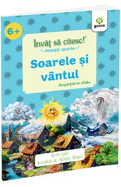 Invat sa citesc povesti scurte pe silabe. Soarele si vantul - Esop