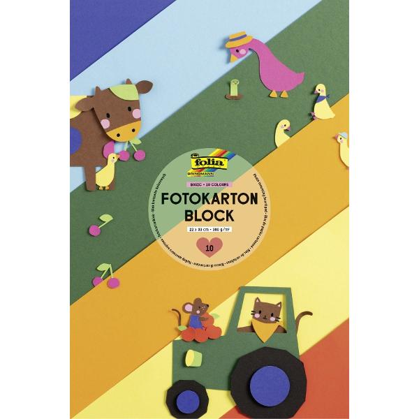 Carton colorat asortat 10 culori A4