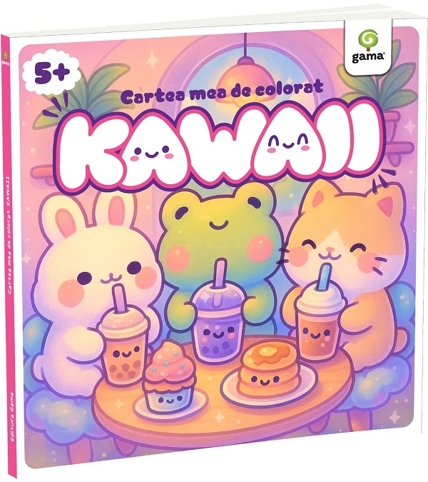 Coperta cărții 'Cartea mea de colorat Kawaii'