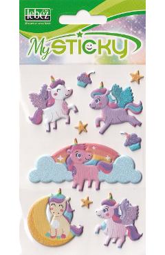 Imaginea produsului 'Stickere decorative. My sticky 3D. Unicorni'