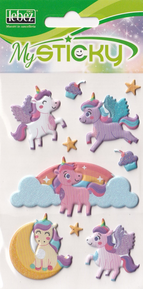 Imaginea produsului 'Stickere decorative. My sticky 3D. Unicorni'